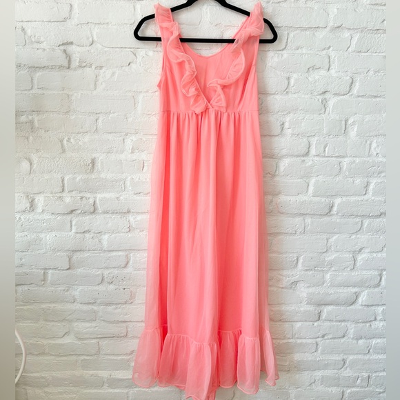 Pink Ruffle Maxi Dress - Picture 3 of 5